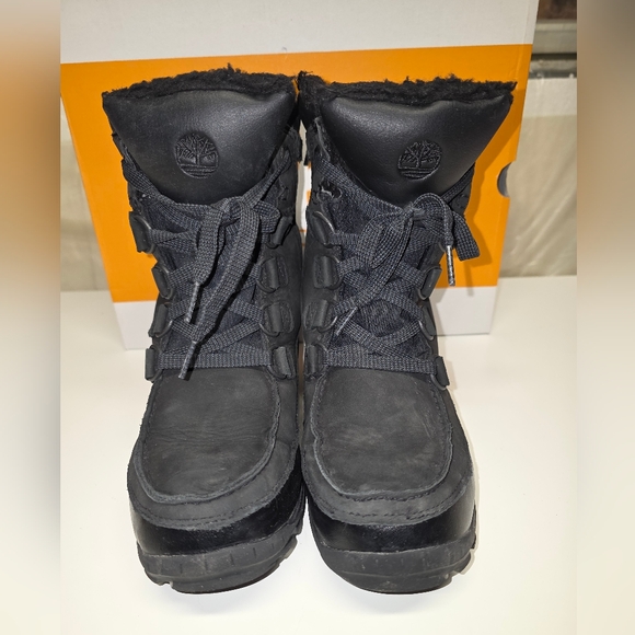Timberland Winter Black Nubuk  Chillberg Waterproof Mid Boots US5 Juniors - Picture 2 of 12